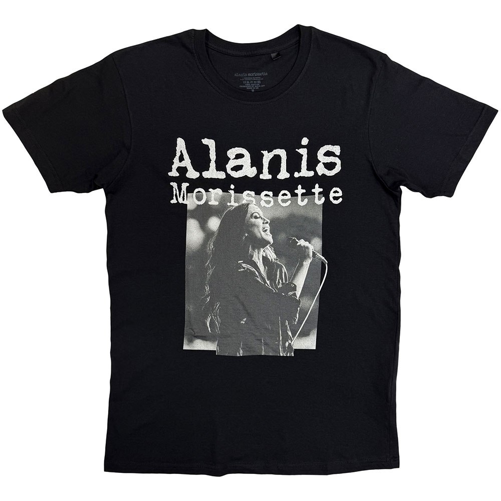 Alanis Morissette - Singing Photo Herren TShirt - Schwarz